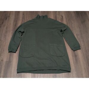 Pomander Place Womens Green Sweatshirt Dress‎ Funnel Neck Pockets Casual Small